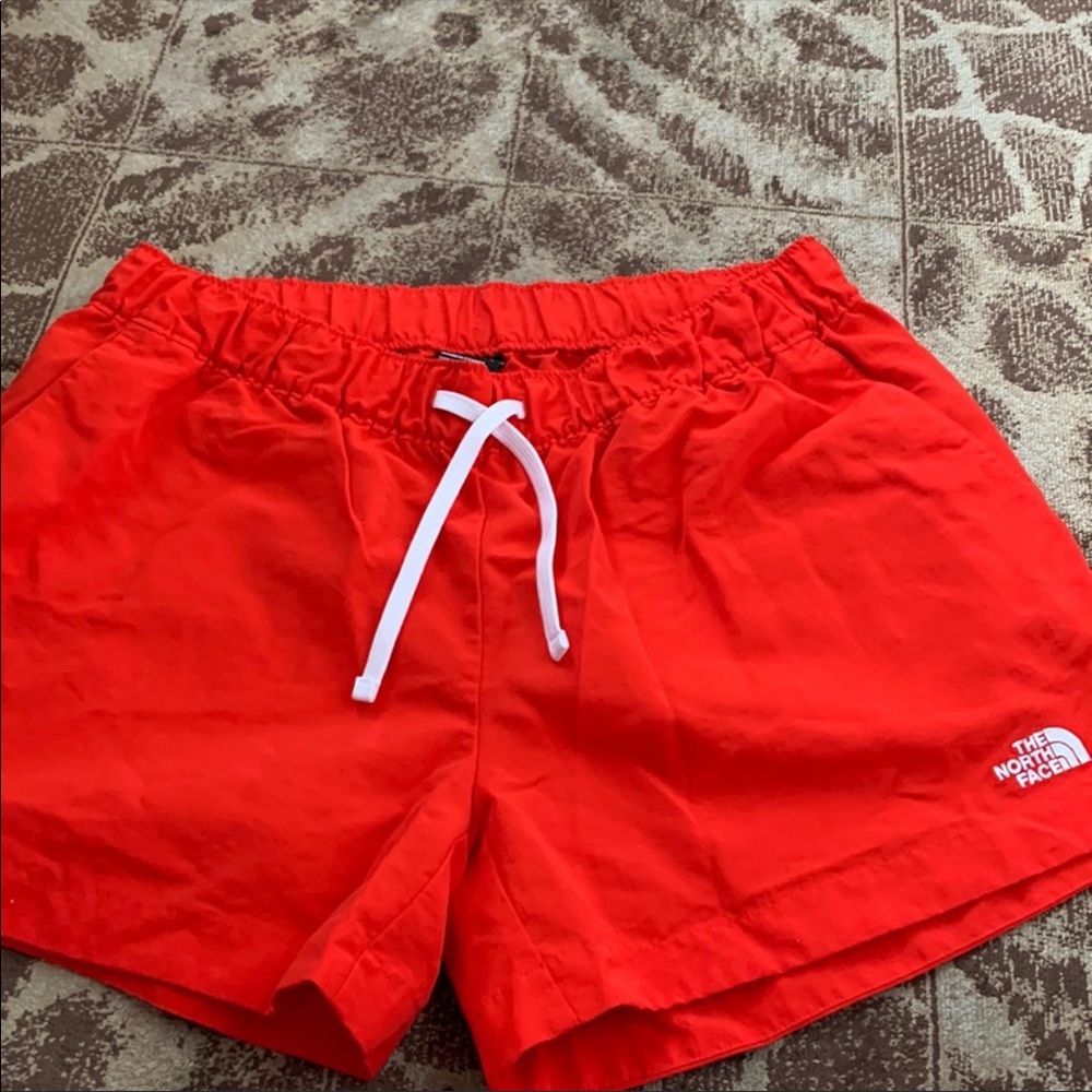 Red North Face Shorts